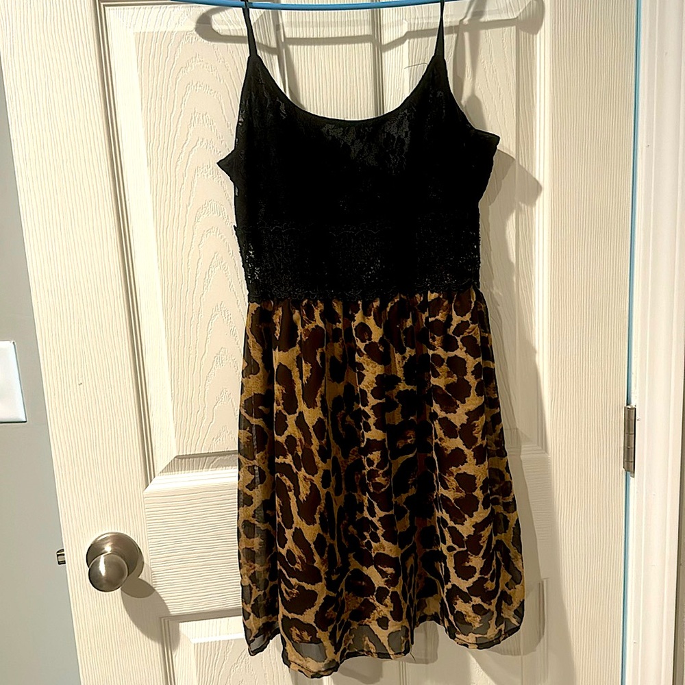 Medium cheetah print dress. Worn once.